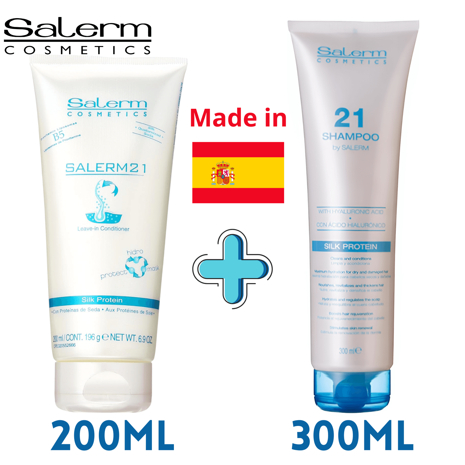 Salerm شامبو إصلاح البروتين بالهيالورونيك + بلسم بروتين الحرير Salerm شامبو إصلاح البروتين بالهيالورونيك + بلسم بروتين الحرير - Produit beauté Maroc | Shine Cosmetics